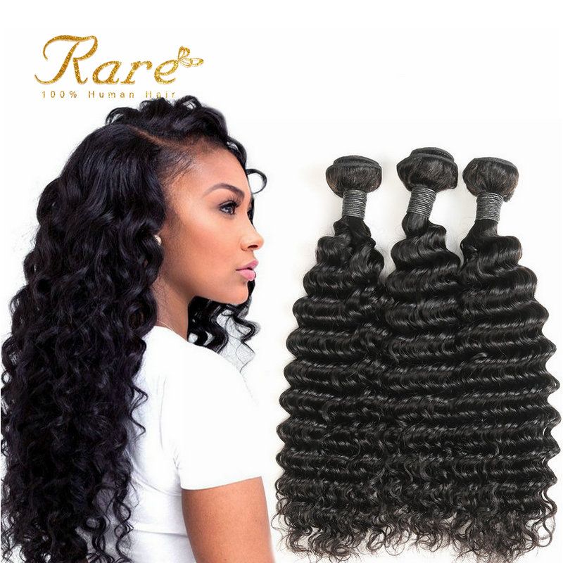 Brazilian Deep Wave Curly Virgin Human Hair Bundles Cuticle