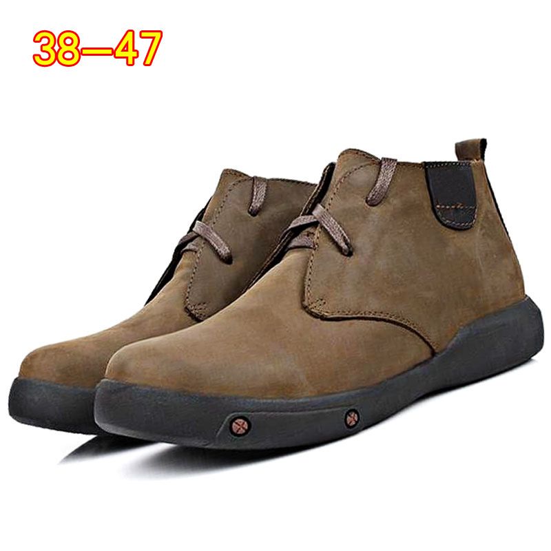 men vintage genuine leather ankle boots