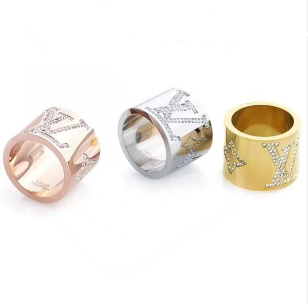 Compra 18K Amantes Plateados Oro Anillos Mujeres De Los Hombres Del Anillo  De Los Anillos De Louis Vuitton Caliente Diseñador De La Venta De Los  Anillos De Acero Inoxidable De Lujo Joyería