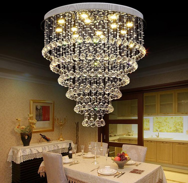 Modern Lustre Crystal Chandelier Large K9 Crystal Ceiling Lighting