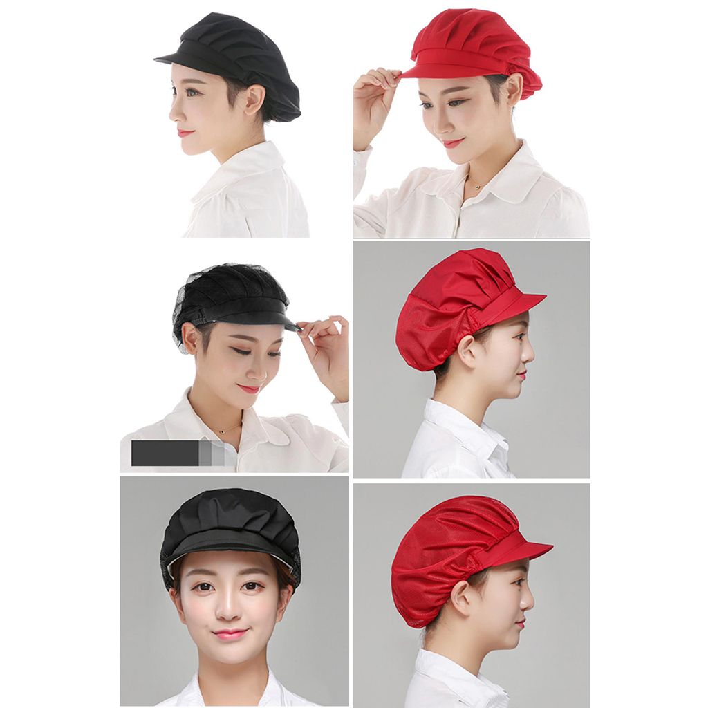 6 stücke koch einstellbar unisex küche bäckerchef elastische kappe hut