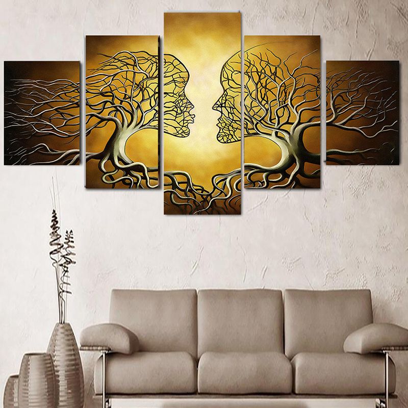Framed Print Oil Painting on Canvas Modern Love Kiss Abstract Wall Art Decor Framed Print Oil Painting on Canvas Modern Love Kiss Abstract Wall Art Decor