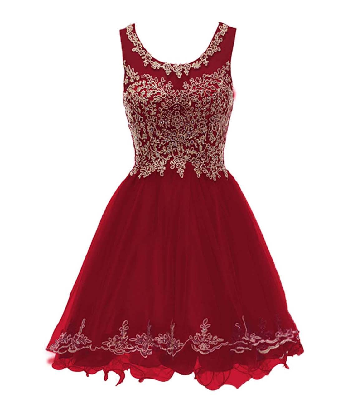 red and gold homecoming dresses