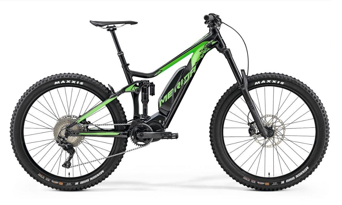 mountain bike green and black