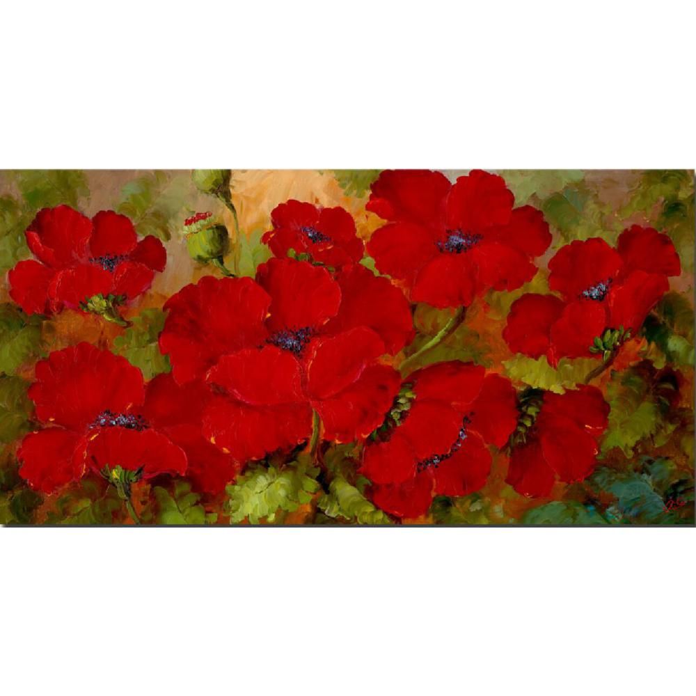 2020 Abstract Art Flowers Oil Paintings Red Poppies Reproduction Canvas Modern Floral Still Life