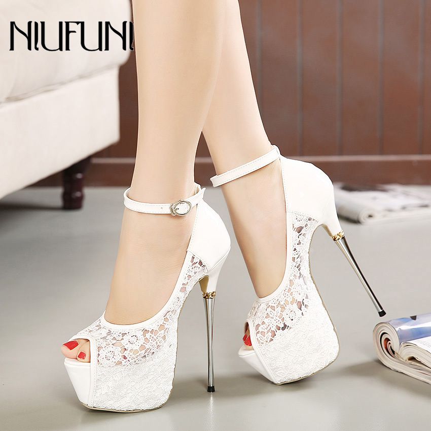bridal peep toe heels