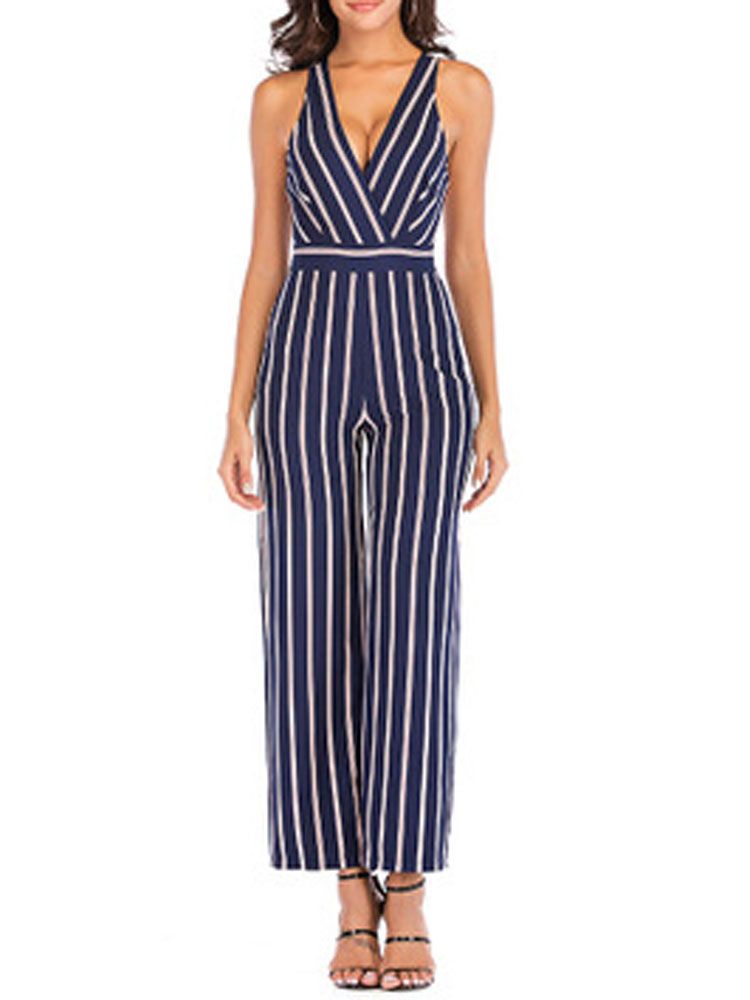 white striped jumpsuit