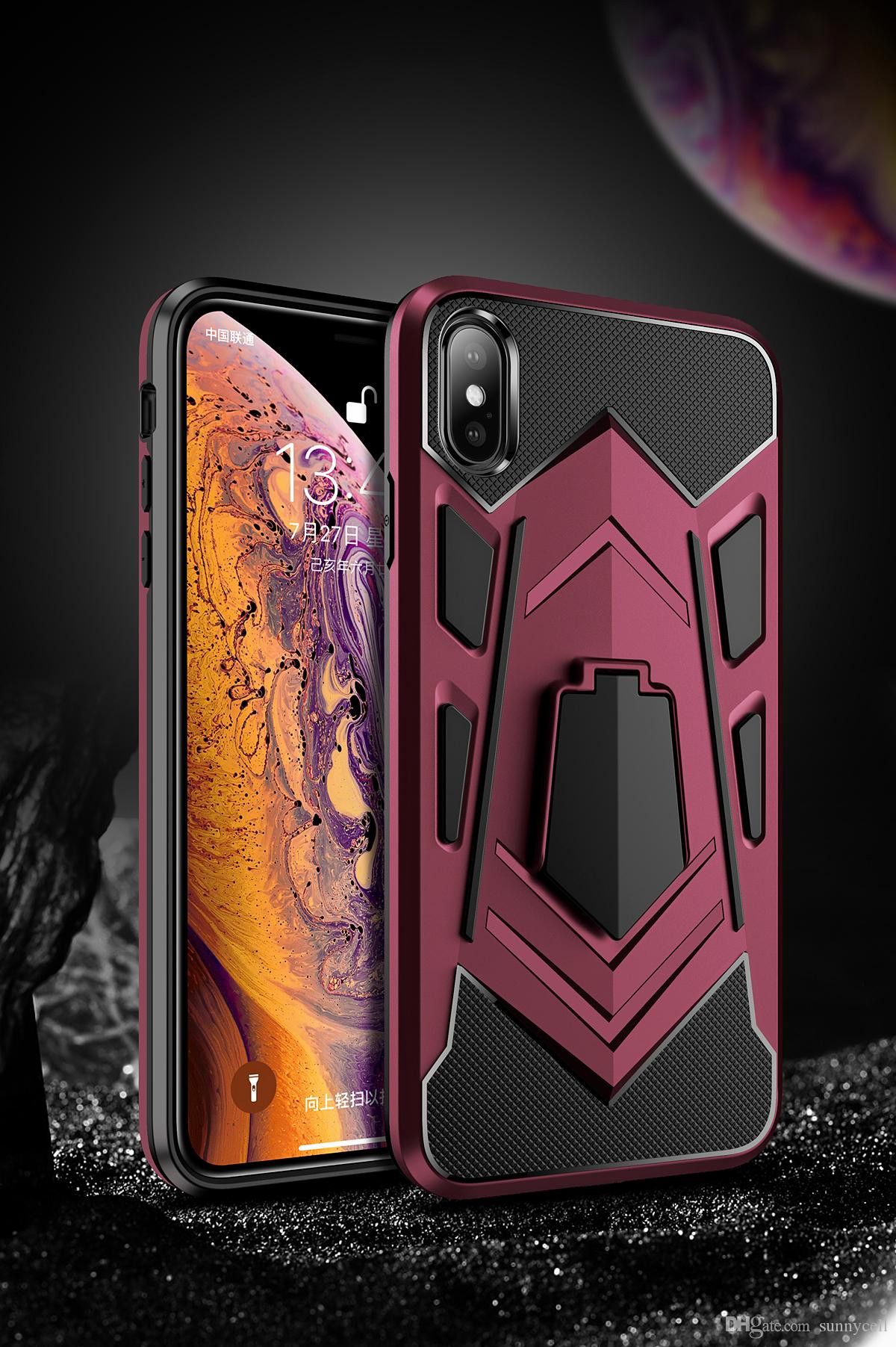 For Iphone Case With Kickstand Anti Fall Shockproof Phone Case Cover For Iphone 11 Pro Max XS