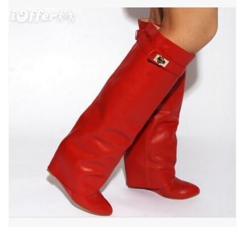 givenchy shark boots red