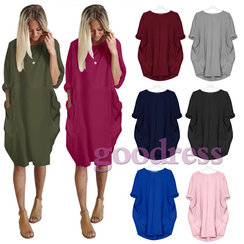 pocket loose dress
