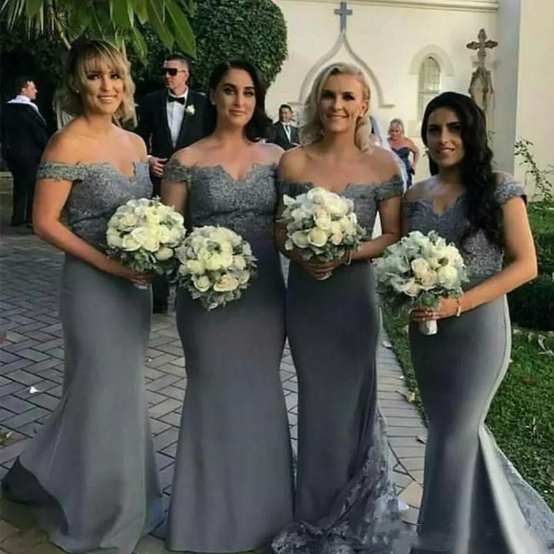dark grey bridesmaid