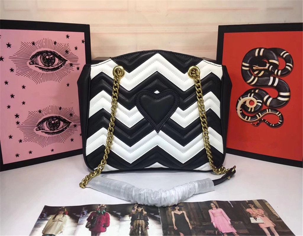 Most Fashion 19Gucci Handbags Purses Stripes Unique G Marmont Shoulder  Bag With Chain Straps Bags Shopping Bag Super Leather For Lady From  Dealycai, $ 