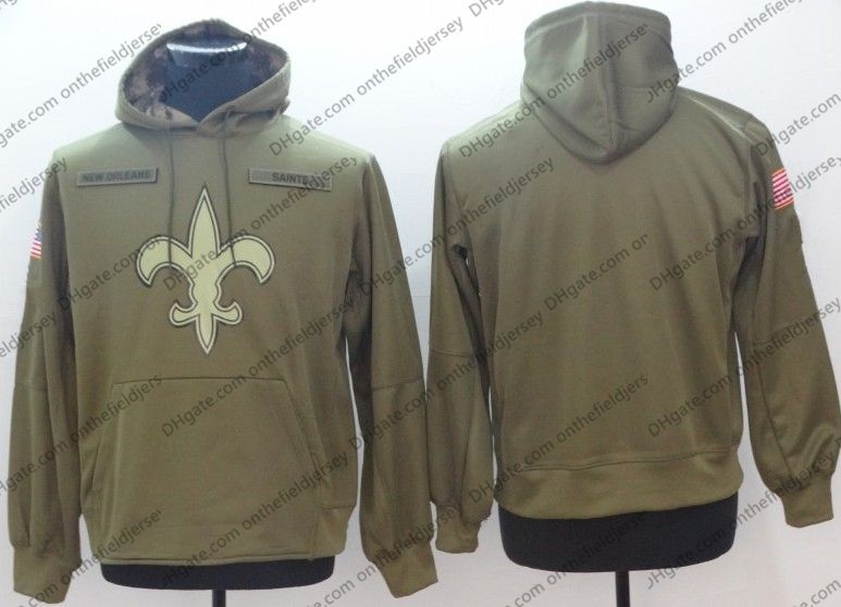 men's new orleans saints 2018 olive salute to service pullover hoodie
