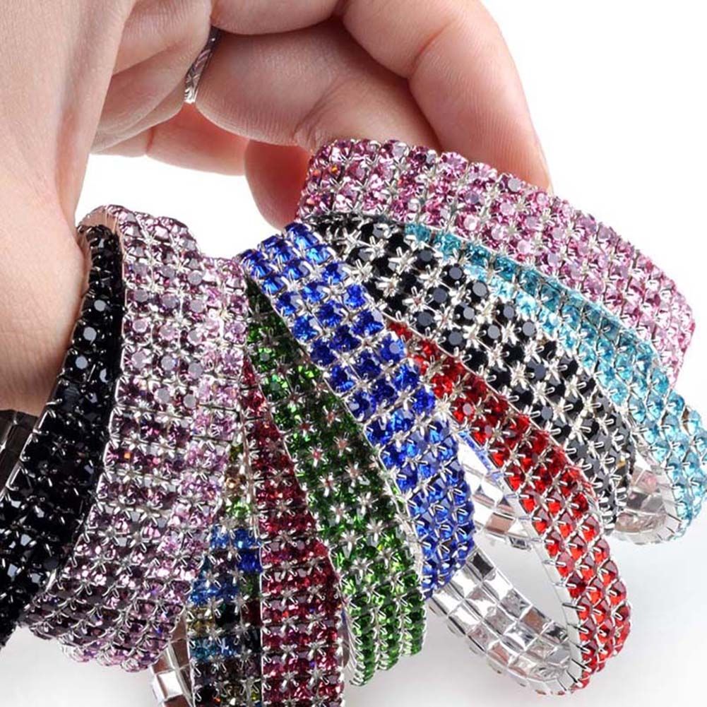 elastic rhinestone bracelet