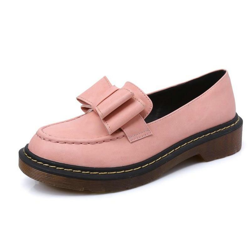 pink bow loafers