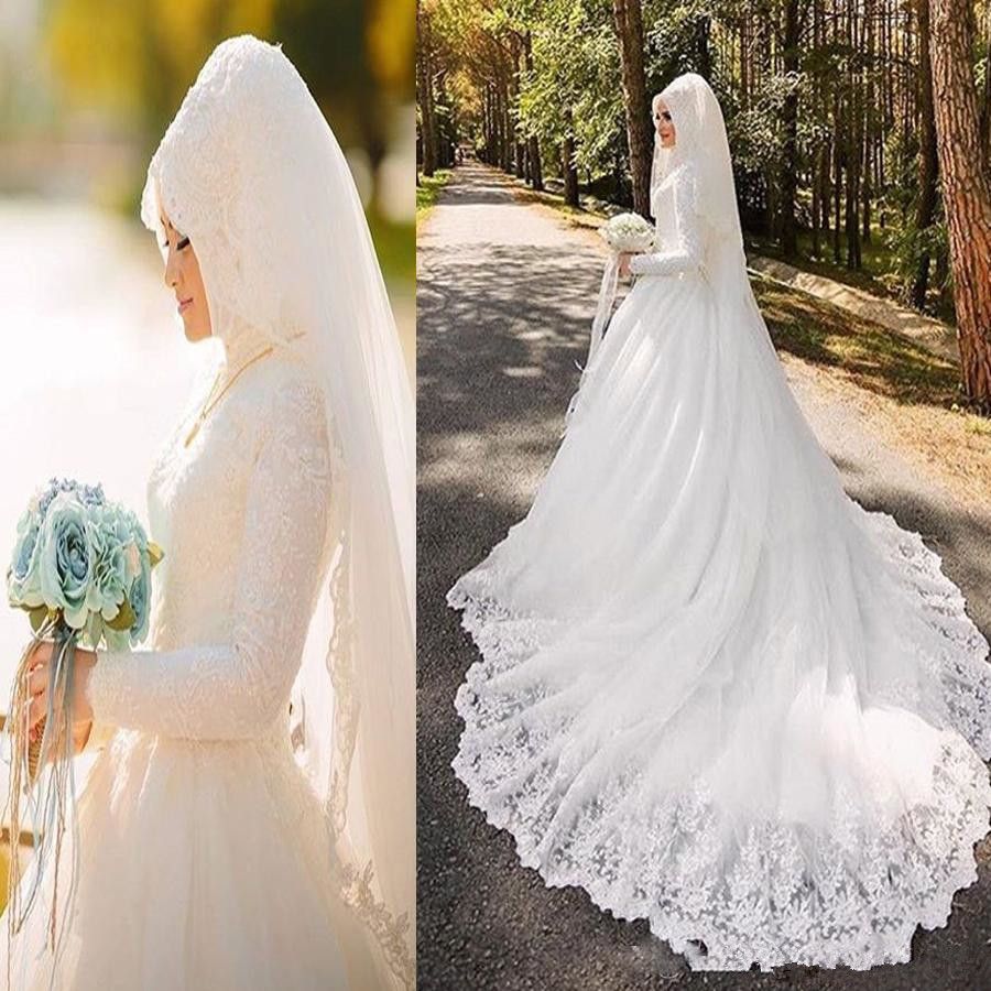 Vestido De Noiva Arabic Muslim Wedding Dresses Luxury Long Sleeve Wedding Dress With Hijab Veil 2018 Lace Bride Bridal Gown Canada 2020 From Justforyou002 Cad 272 21 Dhgate Canada