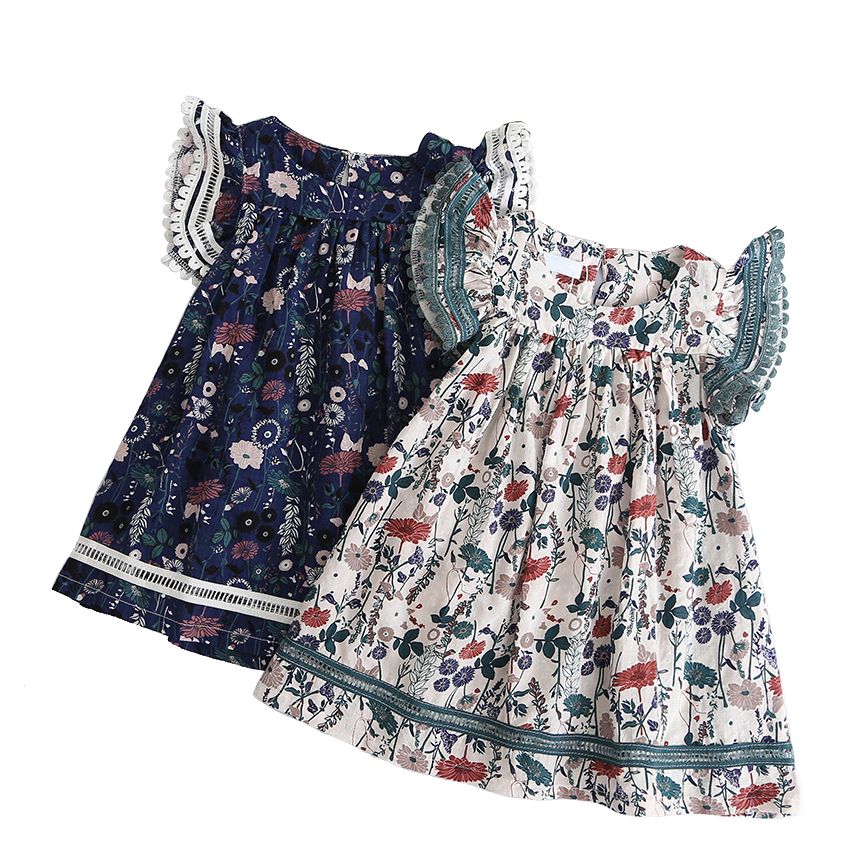 summer cotton short sleeve dresses