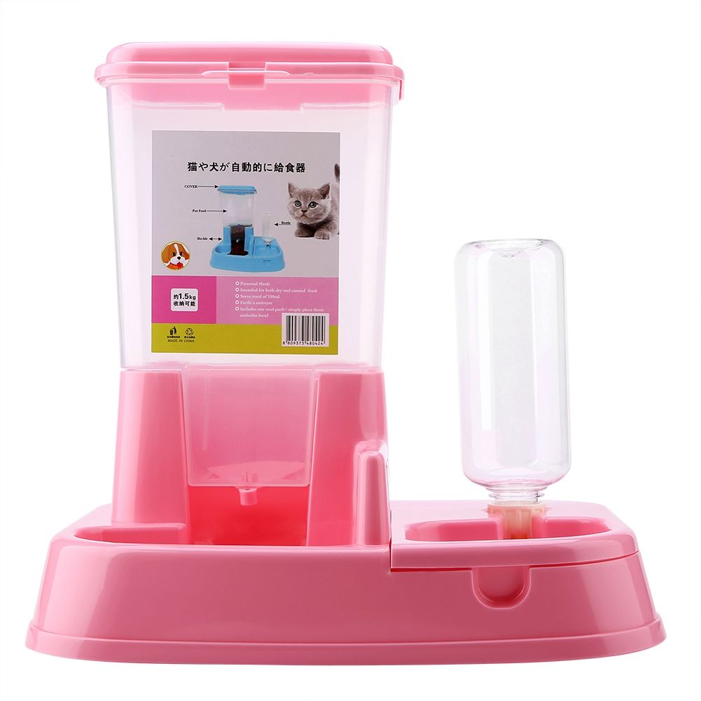 Dispensador Automatico Comida Agua Para Mascotas Perros Gato Dispensador Automatico Comida Agua Para Mascotas Perros Gato