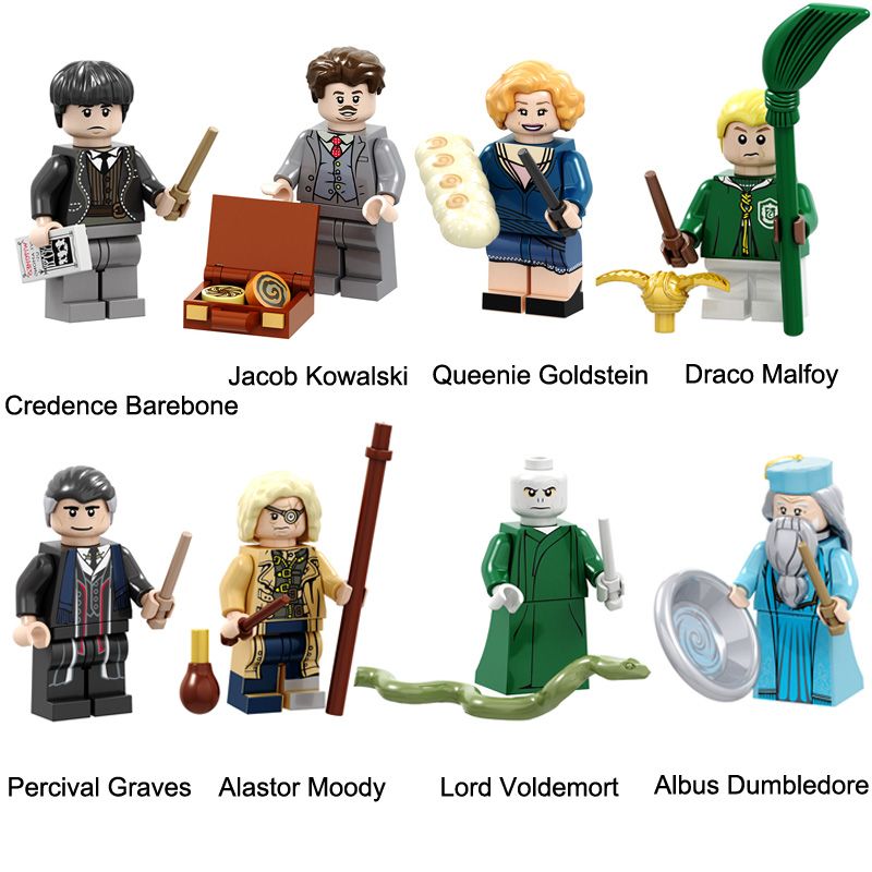 Harry Potter Voldemort Draco Malfoy Dumbledore Action Figure Building Blocks Toy 