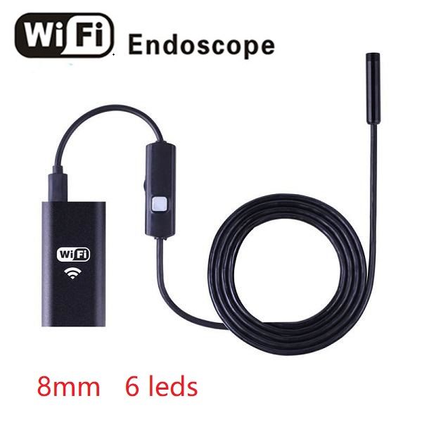 720P Wifi Endoscope 8mm Lens Wireless Waterproof Inspection Camera Borescope 
