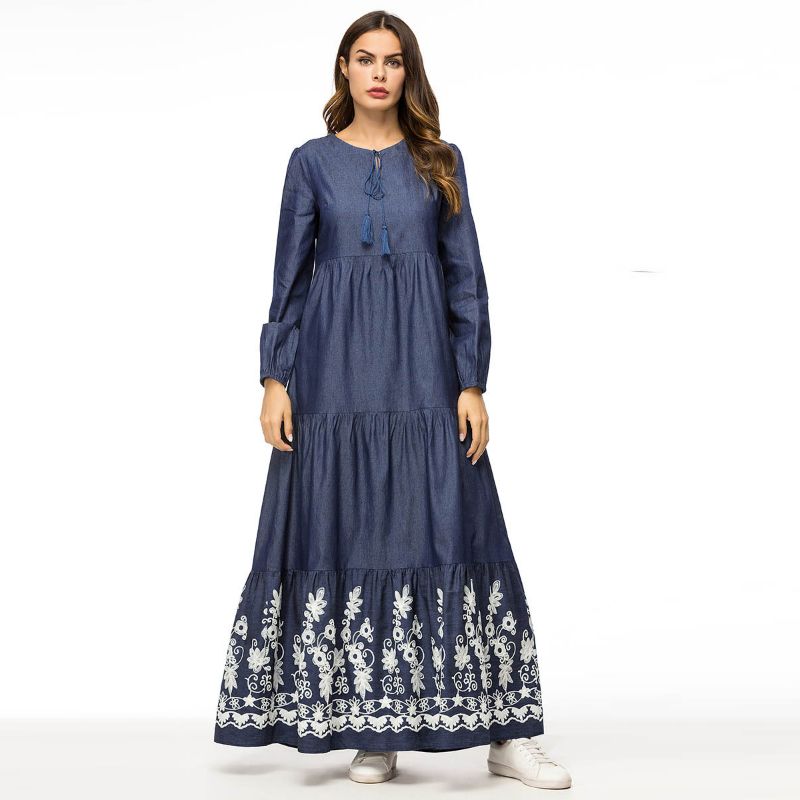 jean maxi dresses
