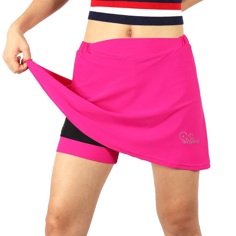 Women Breathable 2 In 1 Cycling Skort With Gel Padded Liner MTB Bike