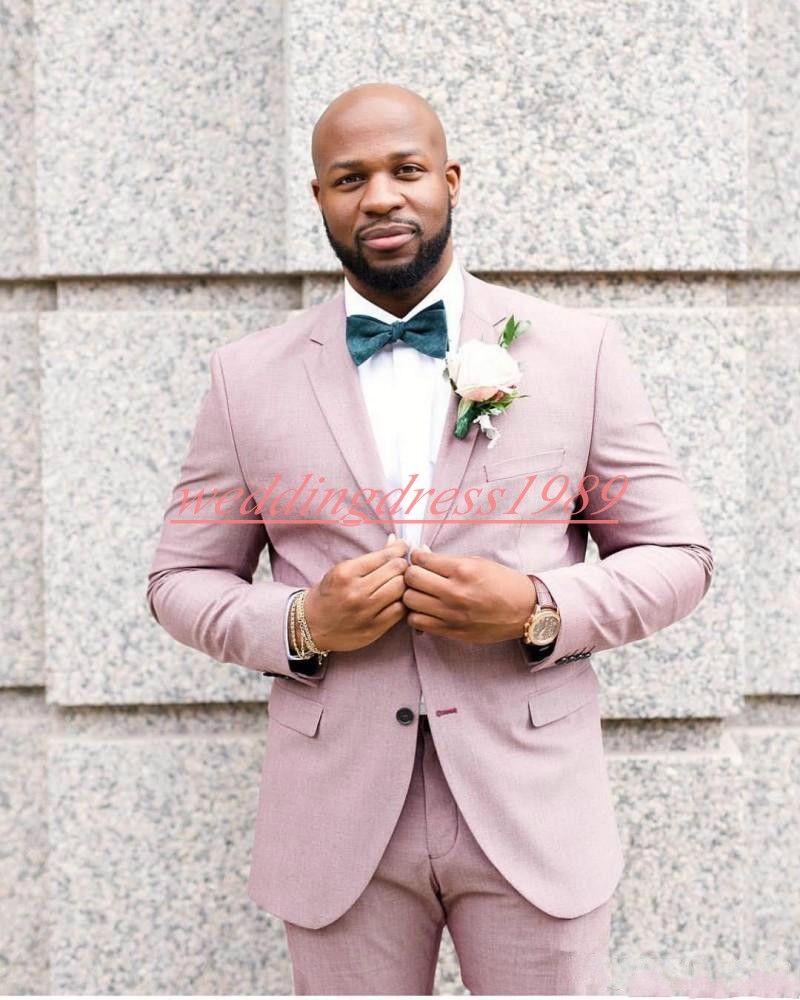 Compre Moda Rosa Delgado Hombres De Negocios Trajes Trajes Novios Mejor  Hombre Novio Traje Formal Trajes De Esmoquin De Boda Trajes De Padrinos De  Boda Chaqueta + Pantalones A 67,7 € Del