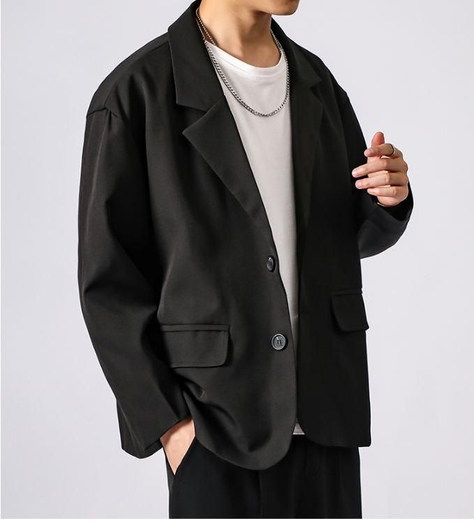 Compra 2019 Nueva Corea Hombres Blazer Blazer Negro De Gran Tamaño  Masculino Yuppie Estilo De Los Hombres Hombre Barato | Entrega Rápida Y  Calidad | Es.Dhgate