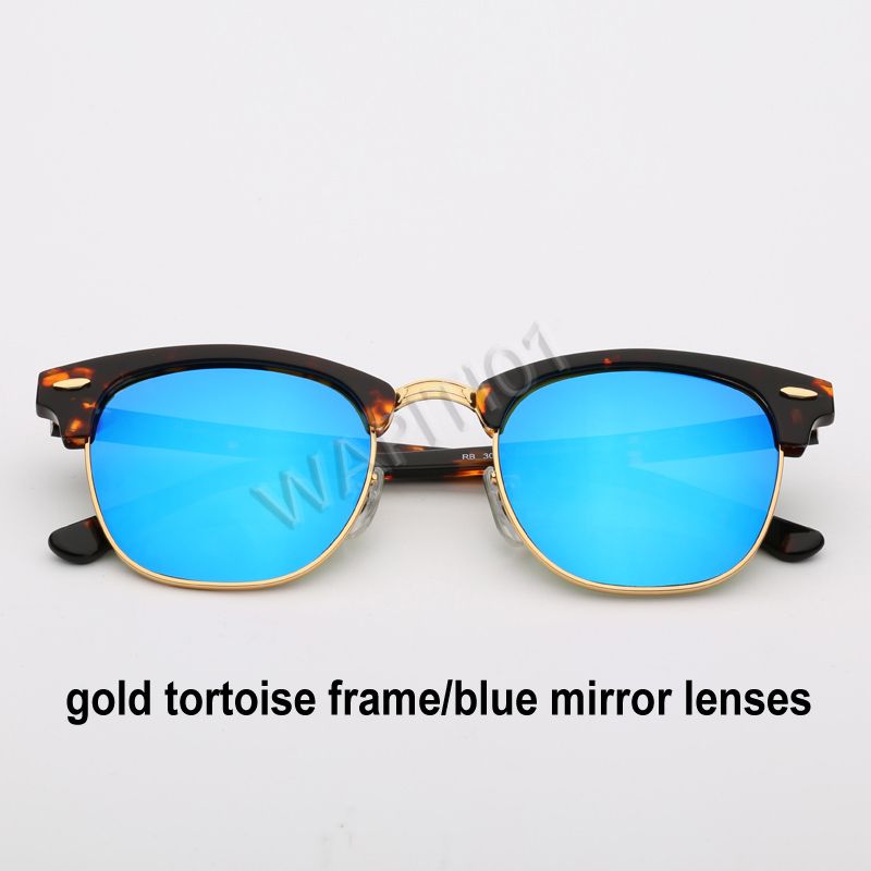 miroir bleu tortue en or