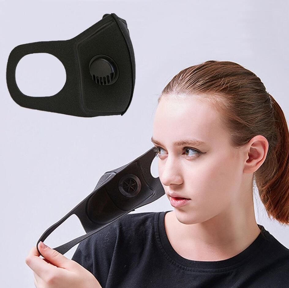 2021 Black Anti Haze PM2.5 Masks With Breathing Valve Single Valve