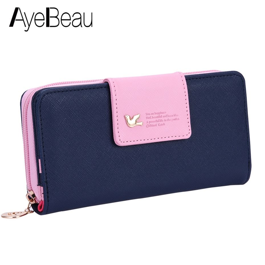 Donne Lady PU leather wallet Purse Handbag CASE CARD HOLDER BAG POCHETTE Zipper UK