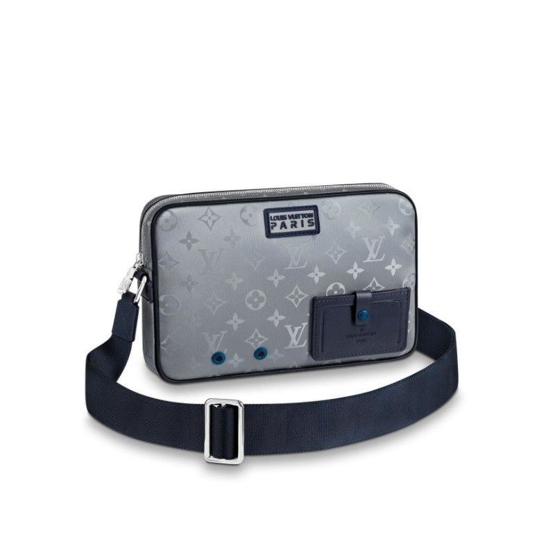 silver messenger bag