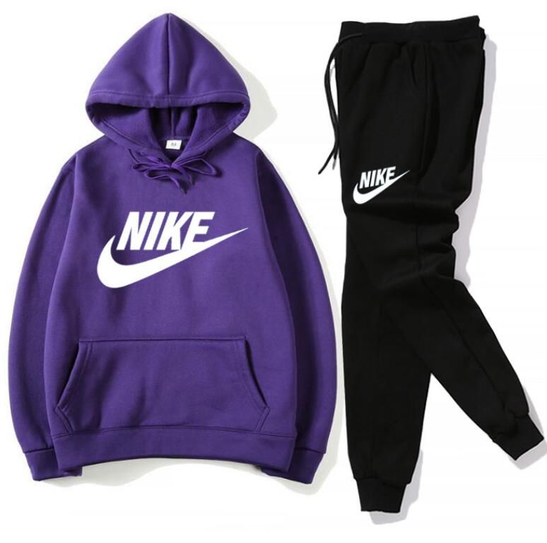 purple and black nike sweatsuit