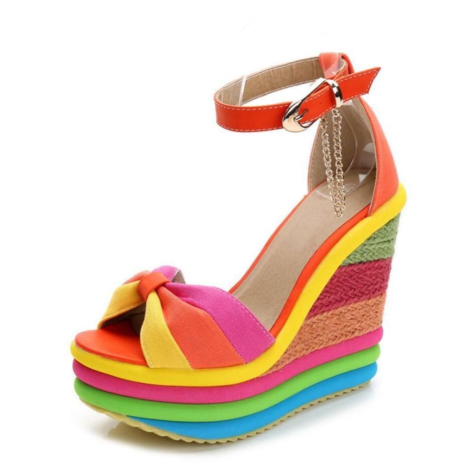 rainbow sandals with ankle strap