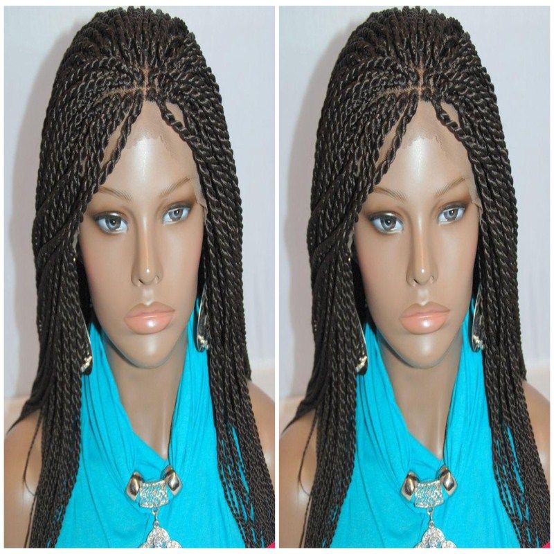 Braided Havana Twist Lace Wig With Hair Synthetic Braiding Hair