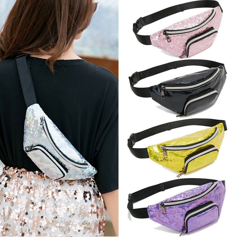 Fashion Women Waist Fanny Pack Belt Bag Pouch Travel Hip Bum Bag Small Purse UK