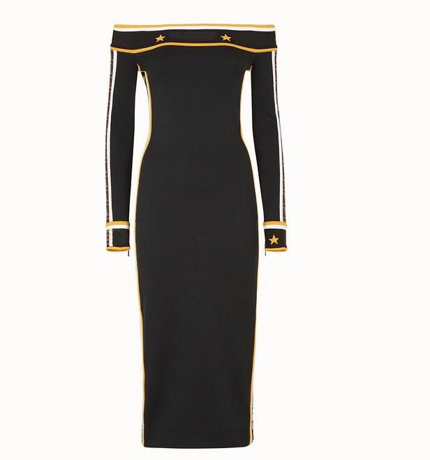 2020 2018 Luxury Brand Autumn Winter Knitted Body Hugging Dress