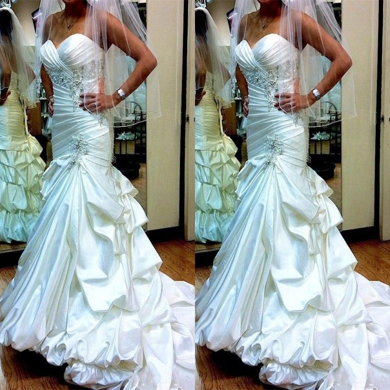 Bridal Dresses 2019 Taffeta Wedding Dresses For Women Sweetheart