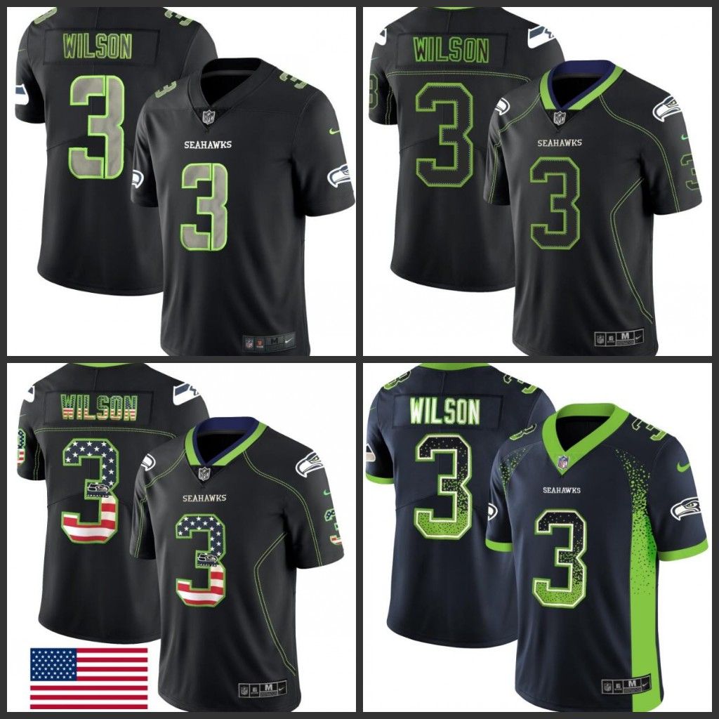 black russell wilson jersey