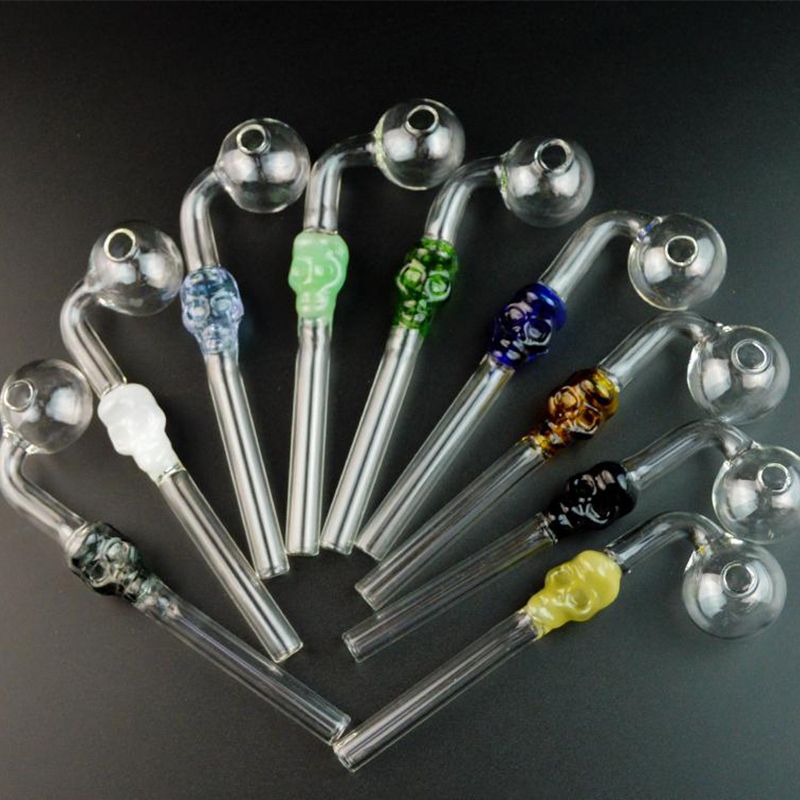 2020 Skull Glass Pipe Pyrex Glass Oil Burner Pipe Oil Burner Glass