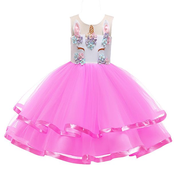 pink purple blue dress