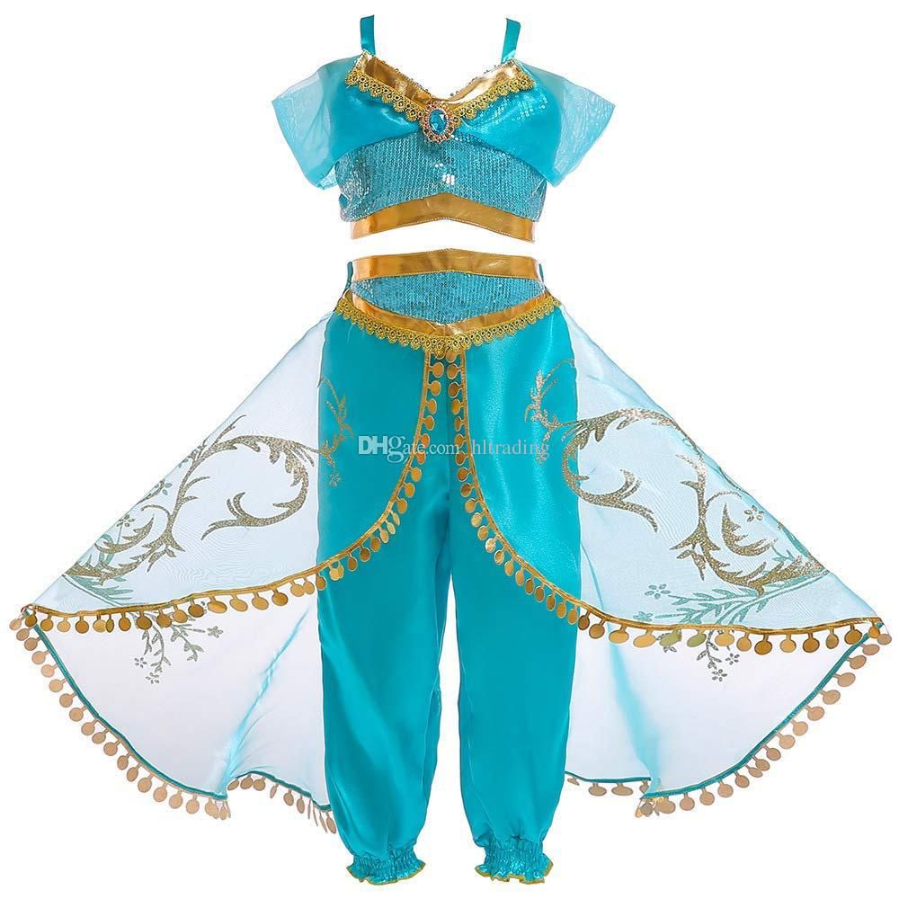 kids designer clothes girls Aladdin Lamp Jasmine Princess outfits children Cosplay Costume cartoon Kids Fancy Dress Clothing C6811 kids designer clothes girls Aladdin Lamp Jasmine Princess outfits children Cosplay Costume cartoon Kids Fancy Dress Clothing C6811