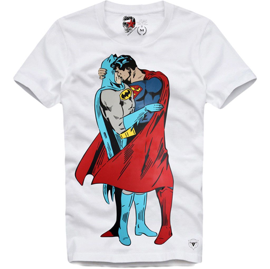 E1SYNDICATE T SHIRT SUPERHERO GAY 