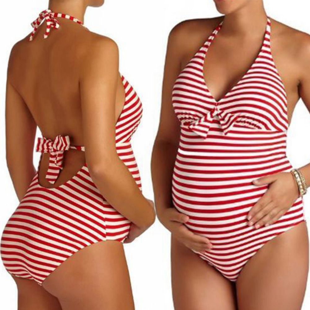 Ladies Maternity Swimsuit Swimming Costume Pregnancy Swimwear Beachwear Bikini