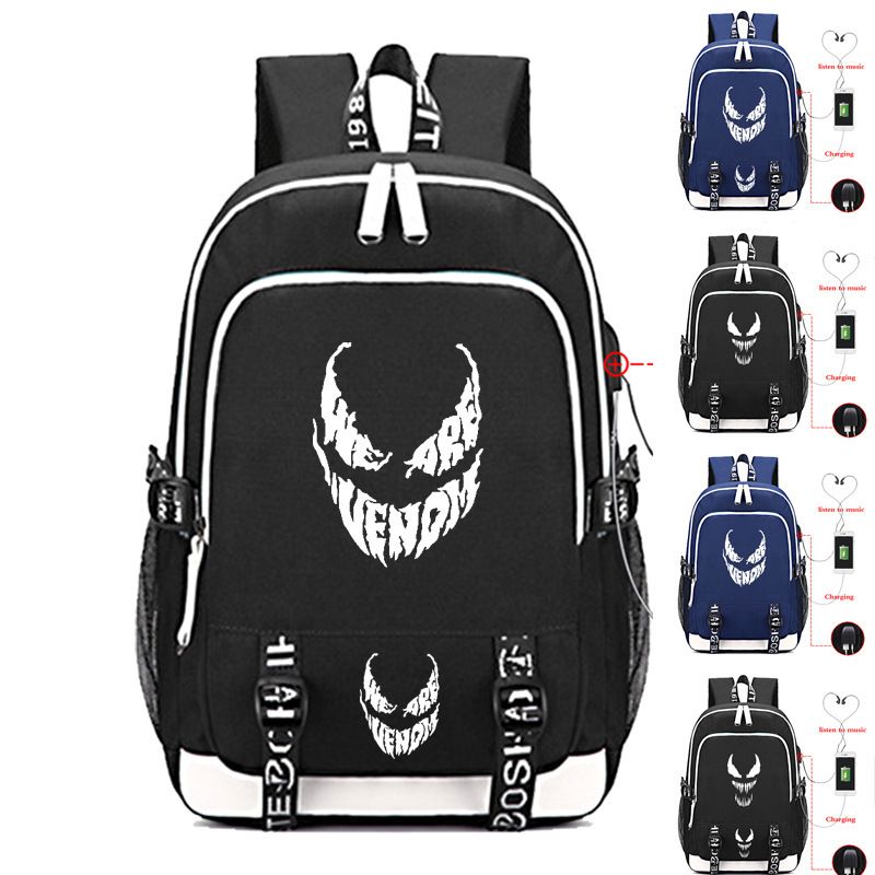 Boys Girls Venom Kids School Bag Student Book Bags Travel Sport Backpacks Bag