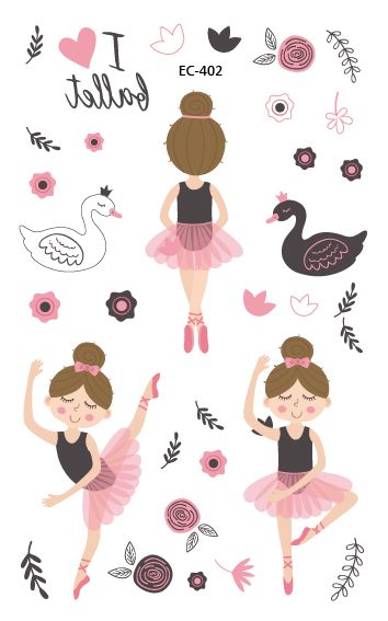 Emporary Tattoos Rocooart Ballet Girls Tattoo For Kids Birthday Gift Cute Cartoon Fake Taty Children Body Art Waterproof Temporary Tattoo Best Temporary Tattoo Black Temporary Tattoo From Rendie 6 21 Dhgate Com