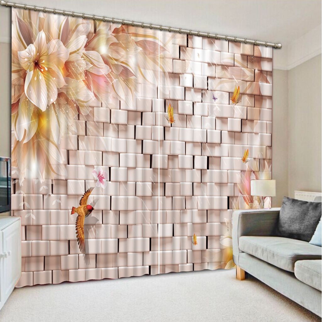 2019 Embossed Butterfly Flowers Window Curtain Living Room Room