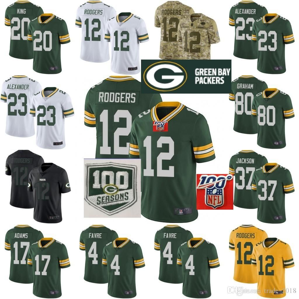 aaron rodgers 100 season jersey