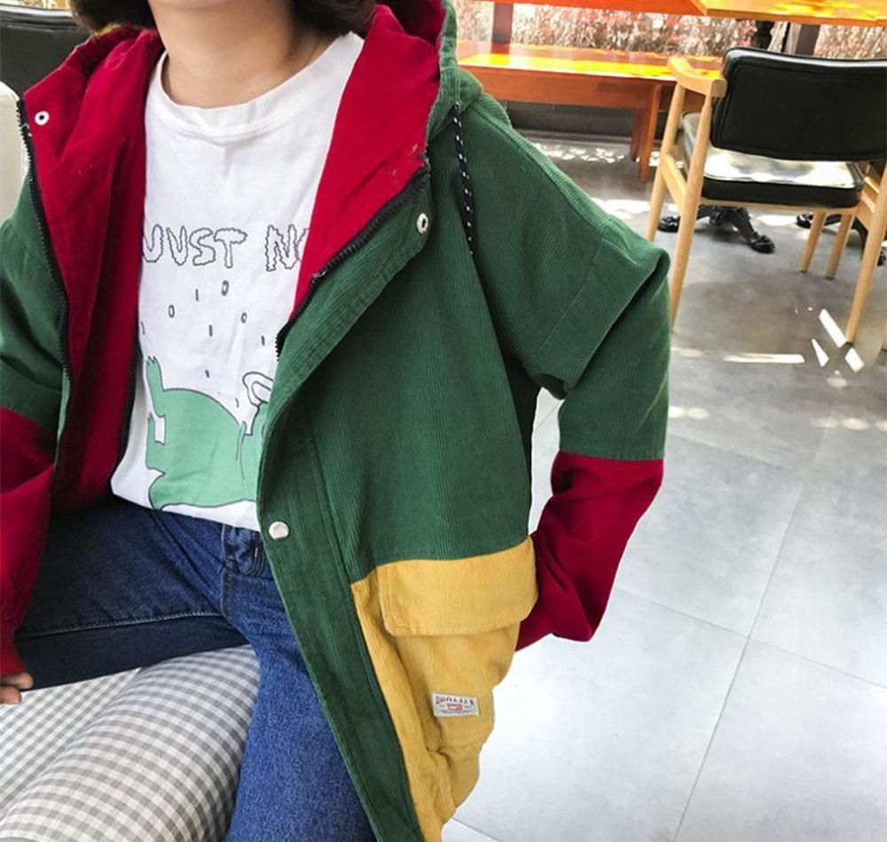 Colour Block Corduroy Jacket Flash 
