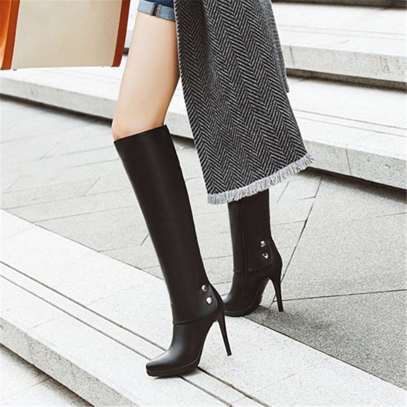 party dress with knee high boots